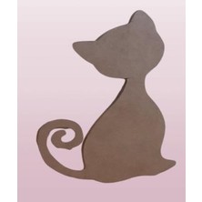 Die Grup Tr Hobi Adn 90227 Dekoratif Pano Kedi Cnc Kesim Ahşap Ham Mdf Model El Yapım