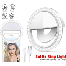 Die Grup Tr Selfie LED Mandallı Üniversal Ring Halka Flash Işık Light AL2608