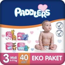 Die Grup Tr 3 Numara Midi 4-9 kg Ekonomi Paketi Bebek Bezi (1 x 40 Adet)