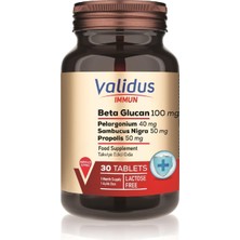Die Grup Tr Immun Beta Glucan Sambucus Nigra + Pelargonium + Echinacea + Curcumin + Propolis 30 Tablets