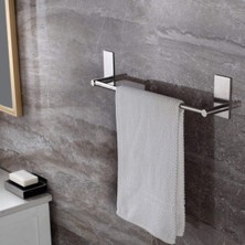 Die Grup Tr Paslanmaz Çelik 40CM Havluluk Askılık - Inox - Kendinden Yapışkanlı - Vida Yok