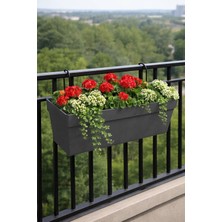 Die Grup Tr Askılı Yalı Balkon Saksı 10.8 Litre Antrasit Renk