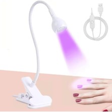 Die Grup Tr Beyaz 3W Uv LED Tırnak Kurutucu Ultraviyole Esnek Klipsli Masa USB Jel Kurutma Klipsli Masa Lambası