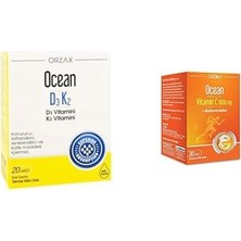 Die Grup Tr D3K2 Damla 20 ml X1 + Ocean C Vitamini 1000 Mg + Bioflavonoidler Antioksidan Içeren X1