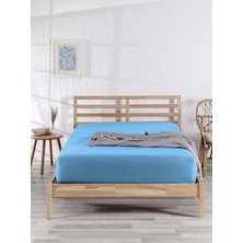 Die Grup Tr The Berb |%100 Pamuklu | Tek/çift Kişilik Lastikli Penye Çarşaf | Fitted Jersey (Bebek Mavisi, 160X200)