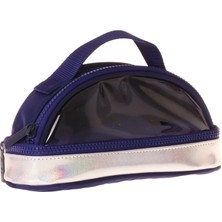 Die Grup Tr Navy Blue Silver Parlak Kumaş Detaylı (Lacivert - Gümüş) Kız Çocuk Kalem Çantası/kalemlik - K1862