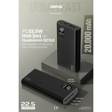 Die Grup Tr 20000MAH Powerbank Pd 22.5W Hızlı Şarj Dijital Ekranlı Taşınabilir Şarj Cihazı Siyah, 17524