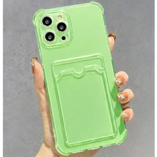 Die Grup Tr Iphone 11 Pro Max Ile Uyumlu Yüksek Kalite Özel Kartlıklı Şeffaf Telefon Kılıfı – Arka Cepli Cüzdanlı Silikon Koruyucu Kapak, Darbe Emici Esnek Tpu, Günlük Kullanıma Uygun SZR03 Yeşil