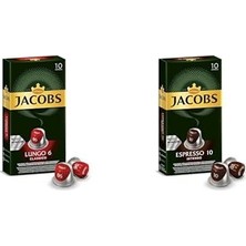 Die Grup Tr Capsule Lungo 6 Classic Kapsül Kahve ve Jacobs Espresso 10 Intenso, Yüksek Yoğunluk, Güçlü ve Yoğun Espresso Kapsülleri, 10 Adet