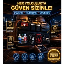 Die Grup Tr Araç Içi Çok Cepli ve Oto Koltuk Arkası ve Bagaj Organizeri 85X45CM Araç Bagaj Organizeri Katlanabilir Çok Bölmeli