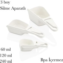 Die Grup Tr Ölçü Kabı Seti Silme Aparatlı 3 Boy Silme Aparatlı Çay Kahve Un Şeker Bakliyat Ölçü Kabı