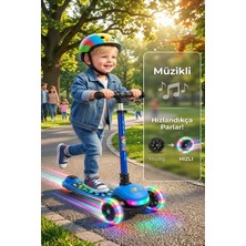 Die Grup Tr Işıklı Müzikli 3 Tekerlekli Çocuk Scooter, LED Tekerlekli, Işıklı Tabanlı