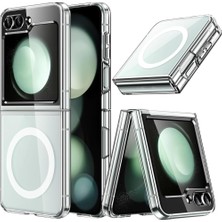 Die Grup Tr Samsung Galaxy Z Flip 4 Ile Uyumlu Kılıf Şeffaf, Wireless Magsafe ile Uyumlu Silikon Kapak Samsung Galaxy Z Flip 4 ile Uyumlu Kılıf, Şeffaf