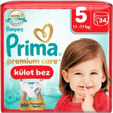 Die Grup Tr Premium Care Külot Bez 5 Numara 34 Adet Bebek Bezi