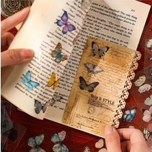 Die Grup Tr Kolbi Craft 5 Sayfa 25 Adet Şeffaf Vintage Kelebek Sticker Seti Scrapbook Bullet Journal Ajanda Planlayıcı