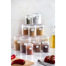 Die Grup Tr 12'li Barok Yuvarlak 3 Boy Kavanoz Seti & Saklama Kabı & Erzak Kabı (4 * 2000 Ml, 4 * 1000 Ml, 4 * 500 Ml)