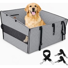 Die Grup Tr Büyük ve Orta Köpekler Için Araba Köpek Hamağı, Evcil Hayvan Araç Içi Hamağı, Köpek Taşıma Çantası, Su Geçirmez Kumaş, Katlanabilir Evcil Hayvan Araba Koltuğu - Gri