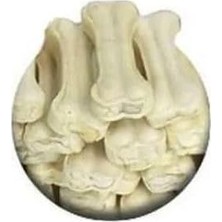 Die Grup Tr Köpekler Için Naturel ve Beyaz Press Çiğneme Kemiği 7cm 8li Paket