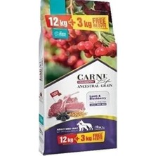 Die Grup Tr Cranberry Ancestral Grain, Kuzu Etli Boğurtlenli Orta Büyük Irk Köpek Maması, 12+3 kg Bonus Paket