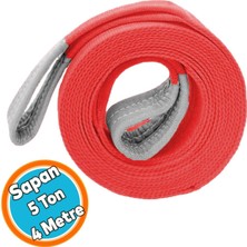 Die Grup Tr Sapan Polyester Spanzet 5 Ton 4 Metre Kırmızı Sağlam Yük Kaldırma Taşıma Indirme Halat