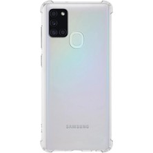 Die Grup Tr Ayrex Iletişim Samsung Galaxy A21S ile Uyumlu ile Uyumlu Kapak Köşe Korumalı Airbag Antishock Silikon Kılıf