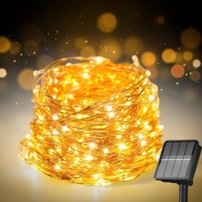 Die Grup Tr Dış Mekan Için Solar String Işıklar, 200 LED 72 Ft Güneş Işığı Dış Mekan Su Geçirmez 8 Modlu, Güneş Işığı Dış Mekan Veranda Ağacı Noel Partisi Düğün Dekoru Için (Sıcak Beyaz)