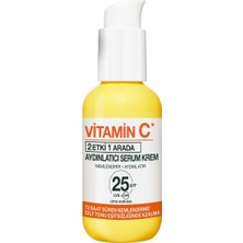 Die Grup Tr Vitamin C 2'si 1 Arada Aydınlatıcı Serum Krem, Uva, Uvb, Yüz Güneş Kremi