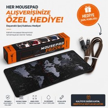 Die Grup Tr Dünya Desenli 80X30 cm Mouse Pad Xl Gaming Mouse Pad