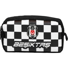 Die Grup Tr Iki Gözlü Erkek Çocuk Beşiktaş Yazılı Beyaz - Siyah Okul Kalem Çantası/kalemlik - 26352