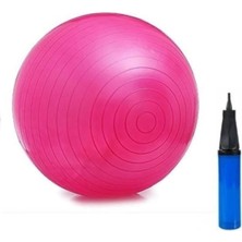 Die Grup Tr Ayla Stand 65 cm Pilates Topu, Pembe, Pompa Dahil