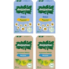 Die Grup Tr Doğadan Geleneksel Bitkiler Rezene ve Relax Papatya Karışık Bitki Çayı, 20 Poşet, 4'lü Paket
