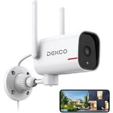 Die Grup Tr Wifi Kamera 2k Pan Dönen 180° Renkli Gece Görüşlü Kablolu Dış Mekan Güvenlik Kameraları, 7/24 Kayıt, 2.4 ve 5g Wifi, Aı Insan Otomatik Izleme, Alexa/google Asistan ile Çalışın (1 Paket)
