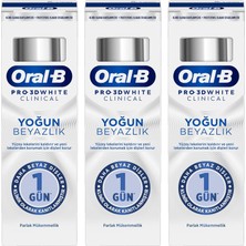 Die Grup Tr Pro 3D White Clinical Yoğun Beyazlık Parlak Mükemmellik Diş Macunu 75 ml 3lü Paket