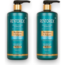 Die Grup Tr Keratin & Argan Onarıcı Saç Bakım Şampuanı 900 Mililitre, Yıpranmış ve Hasar Görmüş Saçlar (2 Paketi)