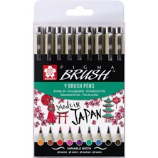 Die Grup Tr Poxsdkbr9 Fırça Kalemi Pıgma Brush, 9'lu Kılıf, Çeşitli Renklerde, 9 Adet (Tekli Paket)