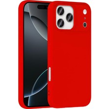 Die Grup Tr Apple iPhone 13 Pro Max Kılıf 6.7 ile Uyumlu, Ince Sıvı Silikon 3 Katmanlı Tam Kaplamalı Yumuşak Jel Kauçuk Kılıf Kapak, (Kırmızı, 6.7 Inç)