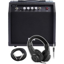 Die Grup Tr Rpa-20 Bas Gitar Amfisi, 20 Watt, Kulaklık ve Jak Kablosu Dahil, Siyah