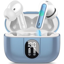 Die Grup Tr Kablosuz Kulaklıklar, Bluetooth 5.3 Kulaklık Hifi Stereo, 40H Çalma Süresi, Enc Gürültü Önleyici Mikrofonlu Bluetooth Kulaklıklar, Ip7 Su Geçirmez Kablosuz Kulaklık LED Ekran, Dokunmatik