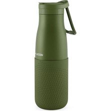 Die Grup Tr Haki 500 ml Çelik Okul Matarası - Silikon Gövdeli (Nokta) Çelik Termos - 50027