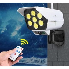 Die Grup Tr 4 Adet Güneş Enerjili Sokak Lambası Sahte Kamera Solar Bahçe Lambası Solar Armatür 3mod 77 LED