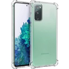 Die Grup Tr Iletişim Galaxy S20 Fe ile Uyumlu Kapak Kamera Korumalı Süper Silikon Şeffaf Kılıf