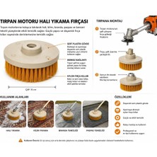 Tırpan Motoru Için Halı ve Koltuk Yıkama Fırçası, 15 cm