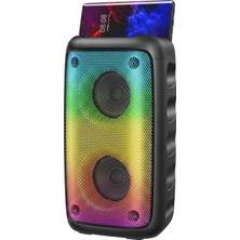 KTS-1710 Rgb Işıklı Taşınabilir Bluetooth Hoparlör - Şarjlı Parti Höpörlör 20W