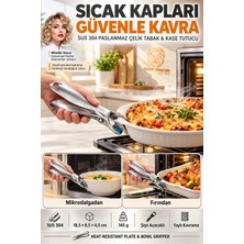 Transformacion Sıcak Tabak Kase Tutucu Haşlanma Önleyici Mutfak Servis Maşası Şişe Açacaklı Klipsi 18/10 SUS304 SPaslanmaz Çelik 723754
