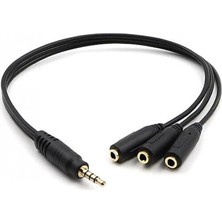 Efnaz Style 3.5 mm Erkek * 3 Stereo Dişi Kulaklık Çoklayıcı 30 cm Y Kablo