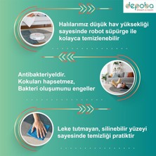 Onzy Kadife Kaymaz Pamuk Tabanlı Yıkanabilir Antibakteriyel Salon Halısı 120X180