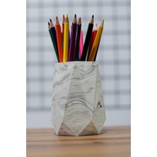 Payatasarım Mermer Beton Ofis Seti Kalemlik Siyah Mermer2 PAYANM260