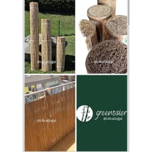 Greenosier Doğal Hasır Kamış Gölgelik Dekorasyon Balkon Teras Pergola Bahçe 40CM x 4metre