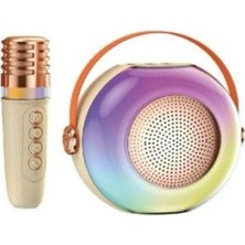 Bilişim Burada PL-4366 Bluetooth Hoparlör, Karaoke Mikrofonlu, Bt+Tf+Usb+Aux, Bej BBPL4366
