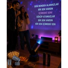 MiraLive 3ü 1 Arada Karaoke ve Projeksiyon Sistemi Çift Mikrofon Destekli